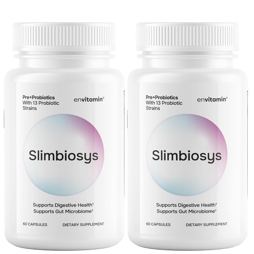 Slimbiosys Ultra Probioticカプセル - 女性&男性のためのプリ&プロバイオティクス - あなたのMicrobiomeをサポート(2パック、Slimbiosys)