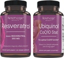 準備の美、Resveratrol 250のmg、心および細胞の健康のための酸化防止の補足30の帽子及びUbiquinol CoQ10のStat-心臓血管系、エネルギー レベル及び細胞の健康のためのサポート- 30