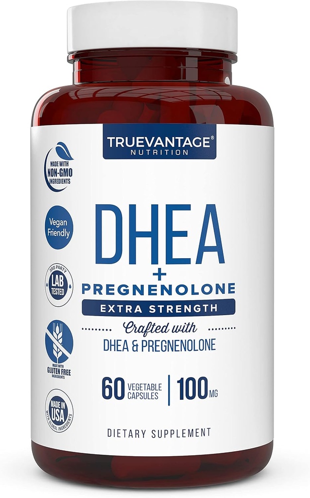 Pregnenolone 60mgのDHEA 100mgの補足-サポート ホルモンのバランス、細い筋肉固まり、エネルギー、気分、睡眠および人のおよび女性-野菜カプセルの健康な老化