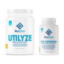 NuEthix 処方 Microbiome バランスと消化のウェルネス サプリメント バンドル ガット ディフェンダー +, 90 サービングと Utilyze, 60 旅行パケット