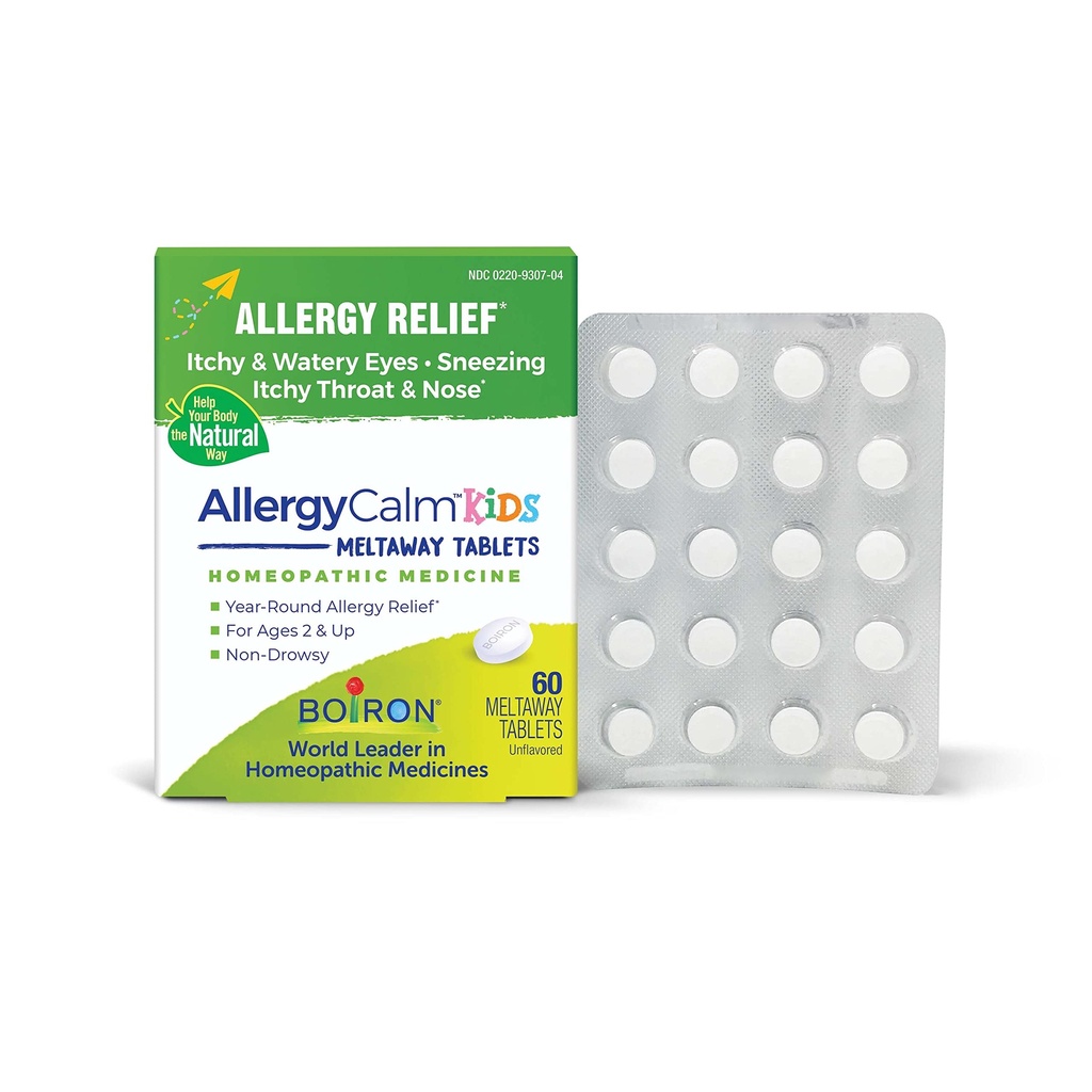 Boiron AllergyCalm Kidsは、アレルギーとヘイ・フィーバー・シンプトム・オブ・スネーズ、ランニー・ノーズ、イティ・アイズ、またはスロートから救済のためのタブレット - 60カウント