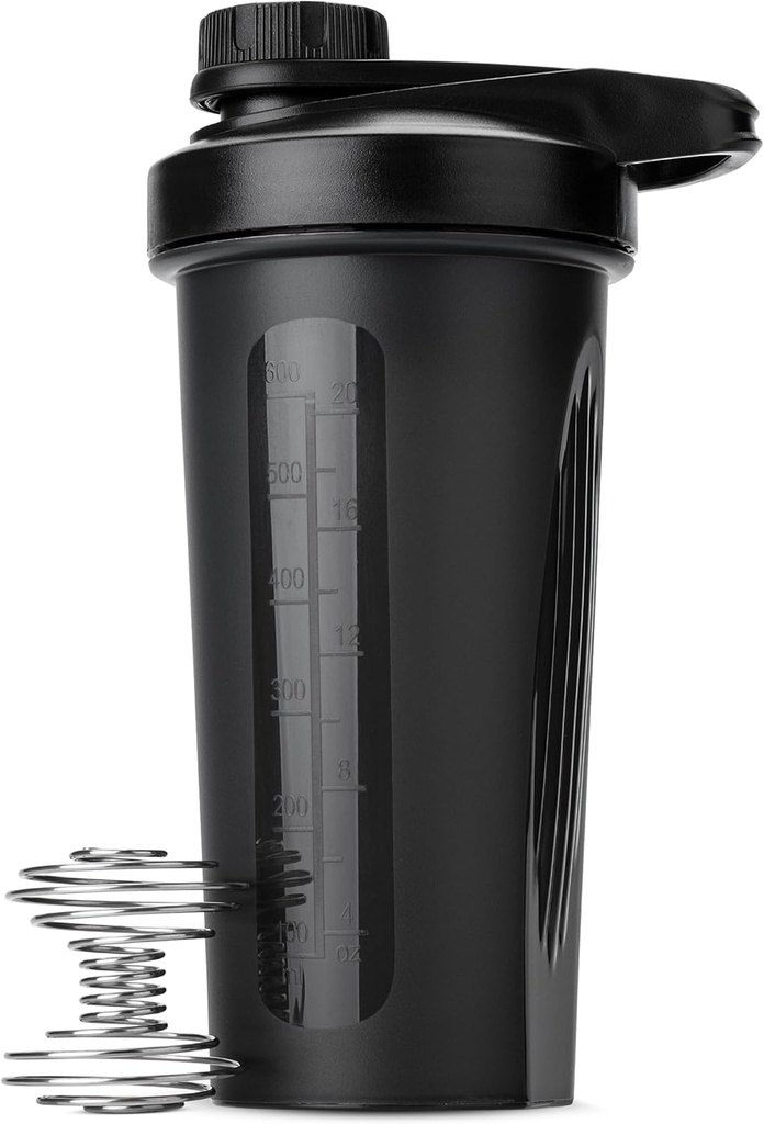 Mr. Pen- Shaker Bottles for Protein Mixes with Twist Cap, 28 oz, Black Protein Shaker Bottle with Wire Whisk Ball, Shaker Cup, Mixer Bottle
