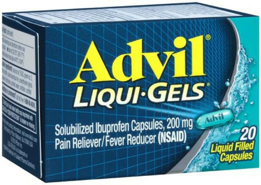 Advil Liqui-Gels 20sのサイズ20sのAdvil Ibuprofenの痛みの救助の液体はカプセル20ctを満たしました