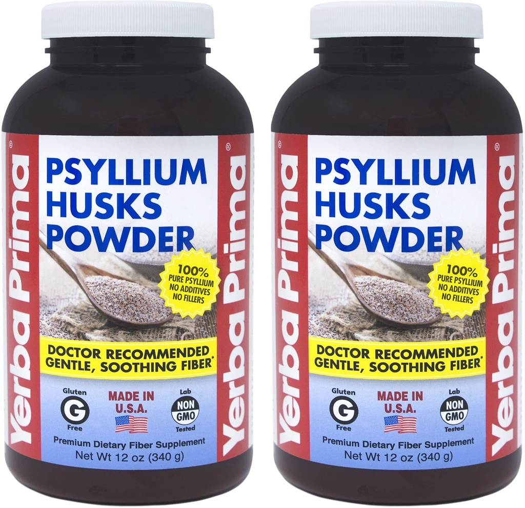 Yerba の Prima の syllium の殻の粉 12 の oz (パッケージ 2) - 自然な繊維の補足