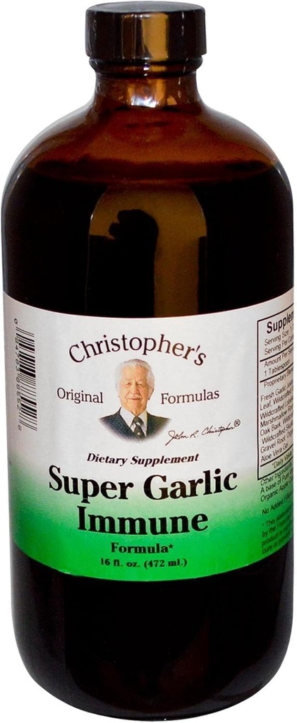 Christopherのオリジナルフォーミュラスーパーニンニク免疫シロップ16 fl oz