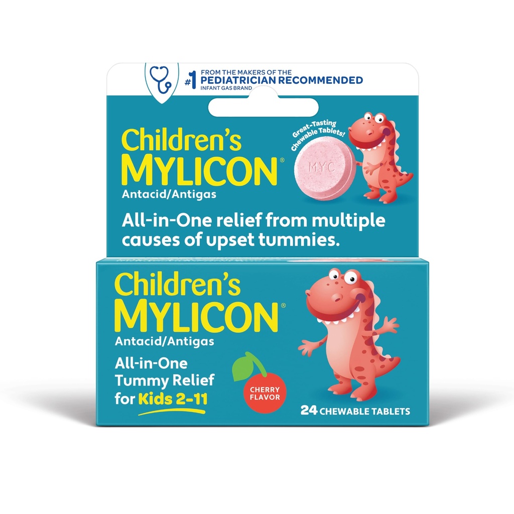 MYLICONの子供の子供のためのおなかの救助、子供のための24チェリーの味付けの咀嚼可能なタブレット