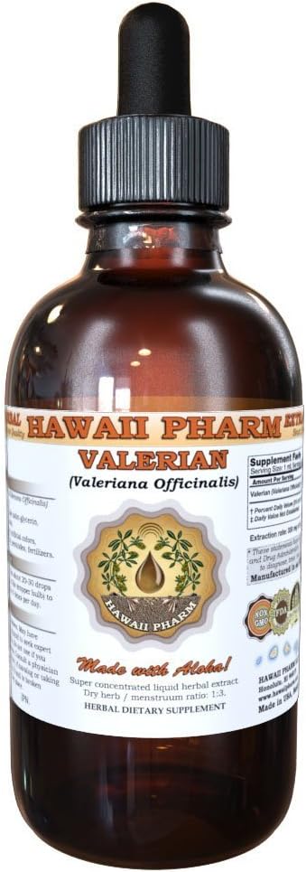 HawaiiPharm Valerian (Valeriana Officinalis) ルート液体エキス 2 fl.oz