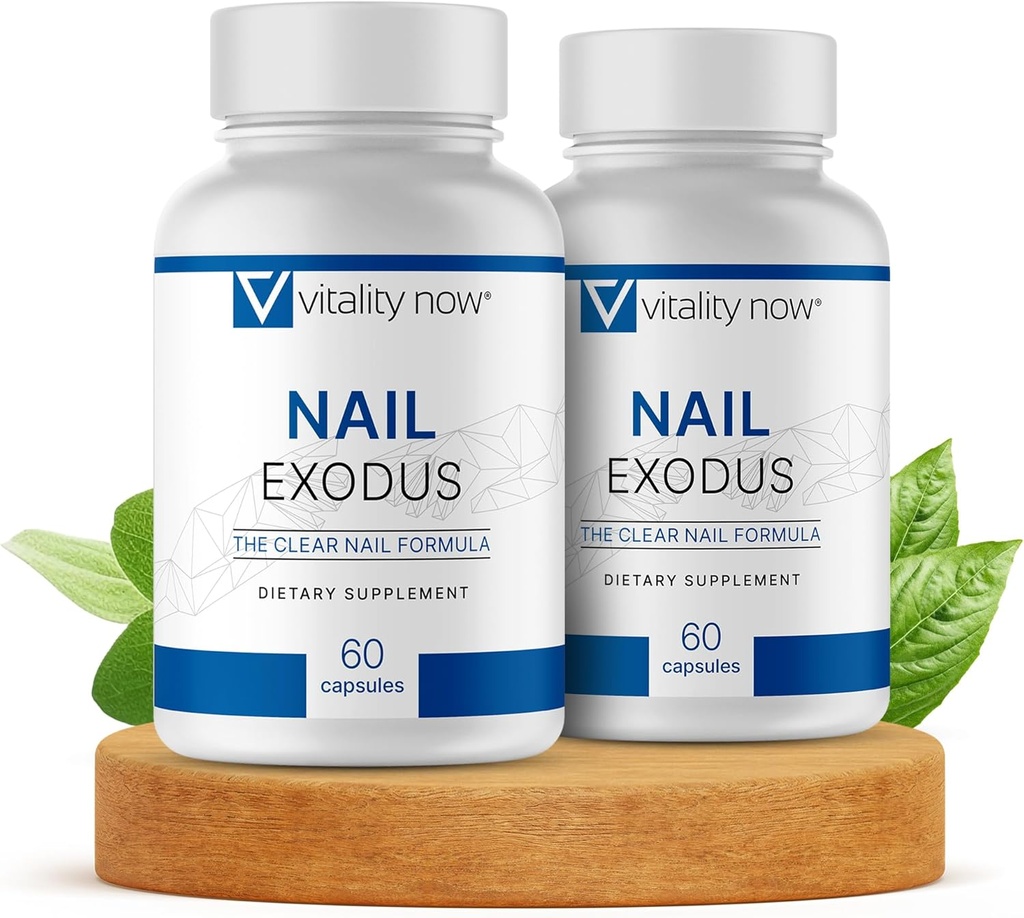 Nail Exodus - Vitality Healthy Nails - Premium Formula for Healthier Feet - 60 Capsules - Pack of 2