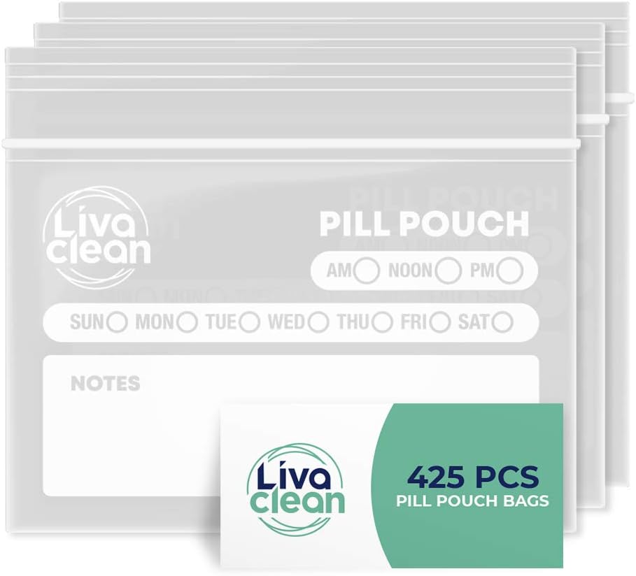 LivaClean 425のパックは旅行のための厚さの丸薬の袋を改良しました- Pill 袋、旅行のための薬袋