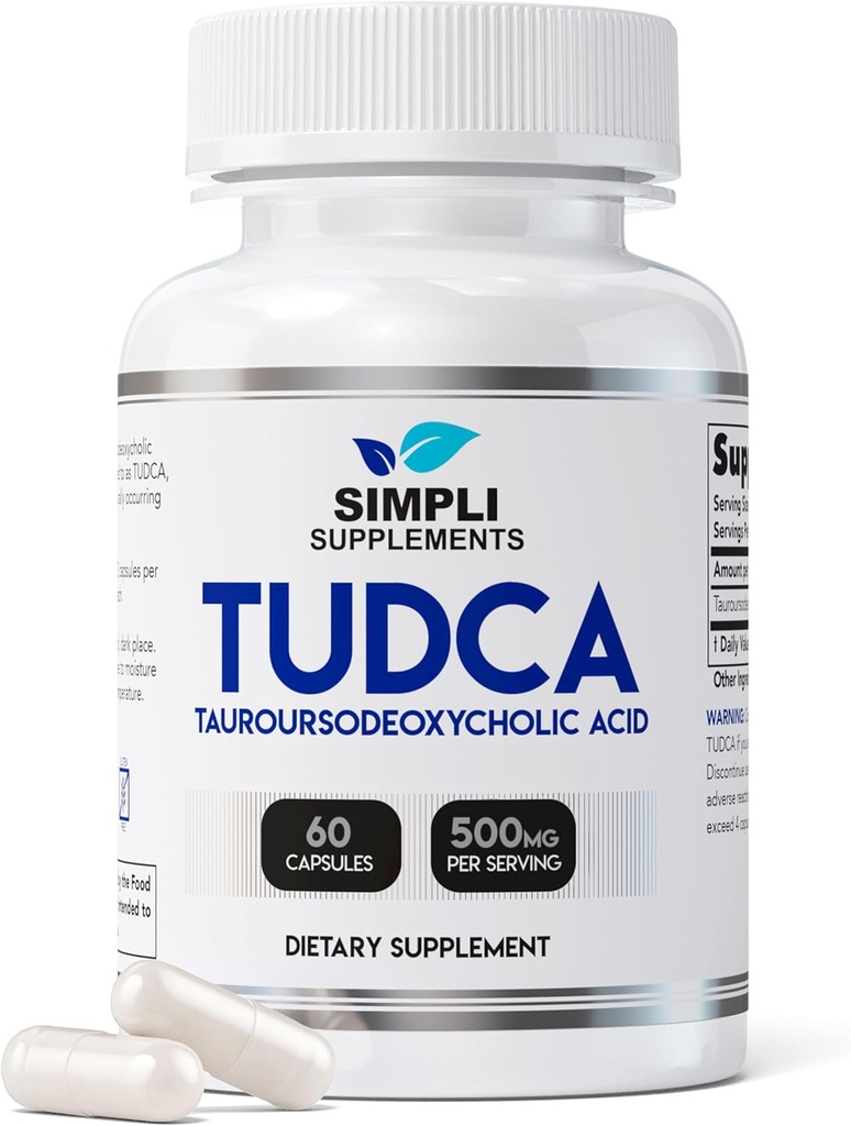 TUDCA 500mg per Serving | 60 Capsules (30 Day Supply) | Tauroursodeoxycholic Acid for Your Liver | Powerful Tudca Supplement