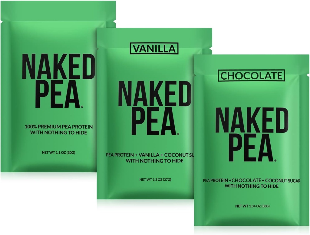 Nakedビーガンサンプルパックピー、チョコレートピー、バニラピー