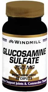 風車GLUCOSAMINEの硫酸塩750MG 30のカプセル