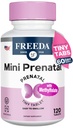 FREEDA の小型 Prenatal のビタミン - Kosher の Prenatals - タブレットを飲み込むこと容易-鉄、プレナタールの葉酸/葉酸塩、ビタミン D - 妊娠した女性 (120) のための前に Natal の Multivitamin