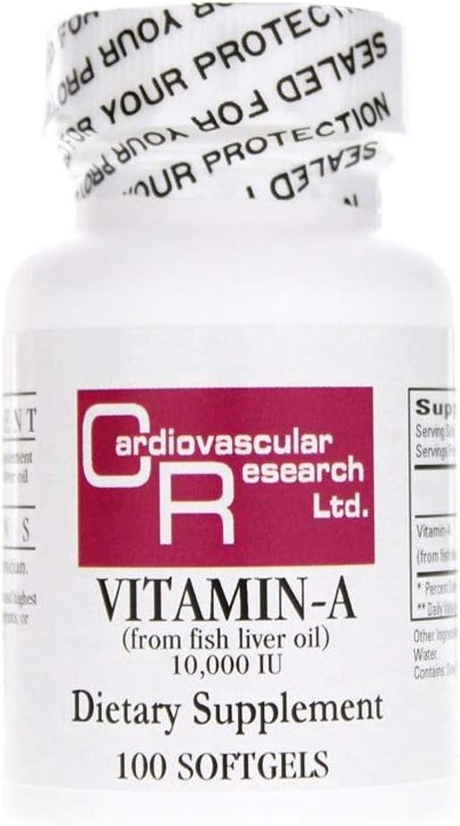 Cardiovascular Research Vitamin-a 10000 Iu, White, 100 Count