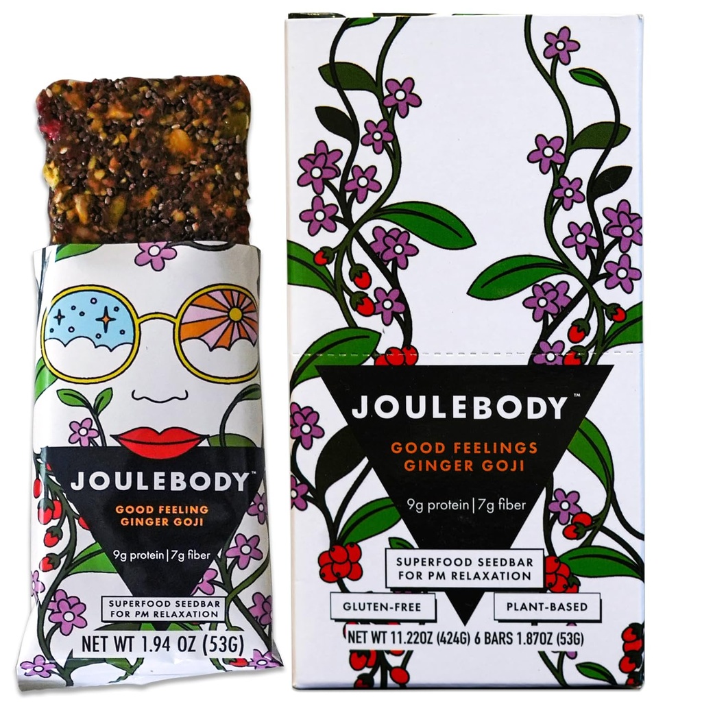 JOULEBODY 5 PM 有機ジンジャー五味の種子バー | 腸の健康の御馳走スーパーフード | 6 カウント