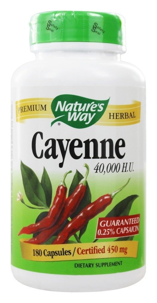 Natures Way Cayenne Pepper 40000 Hu, 180カラット