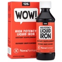 NovaFerrum Wow, 125 大人のための高い効力の液体鉄の補足, アイアン欠乏, アイアンパー5mL用量の125mg, ビーガン検証, グルテンフリー認定, 砂糖無料