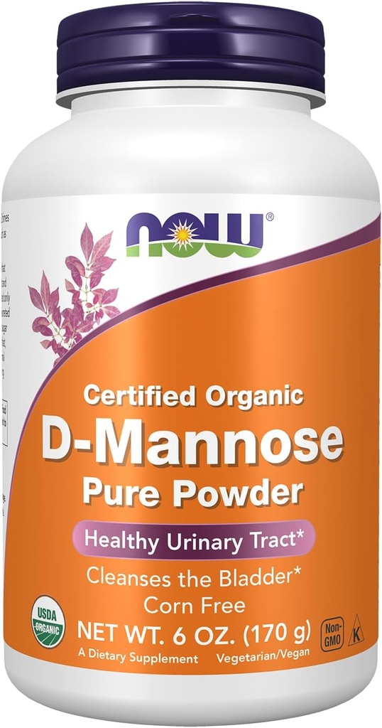 Now Foods D-Mannose Powder, 6 Ounces (Pack of 2)