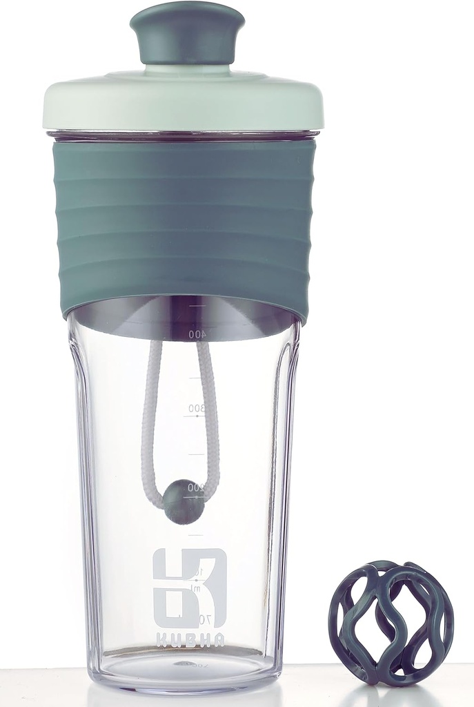混合の球が付いている蛋白質のための第2世代のシェーカーのびん-ワークアウトおよび屋外の使用のために完成して下さい、24Ounces Wheyの蛋白質のシェーカーは(黒い緑)を取り除きます