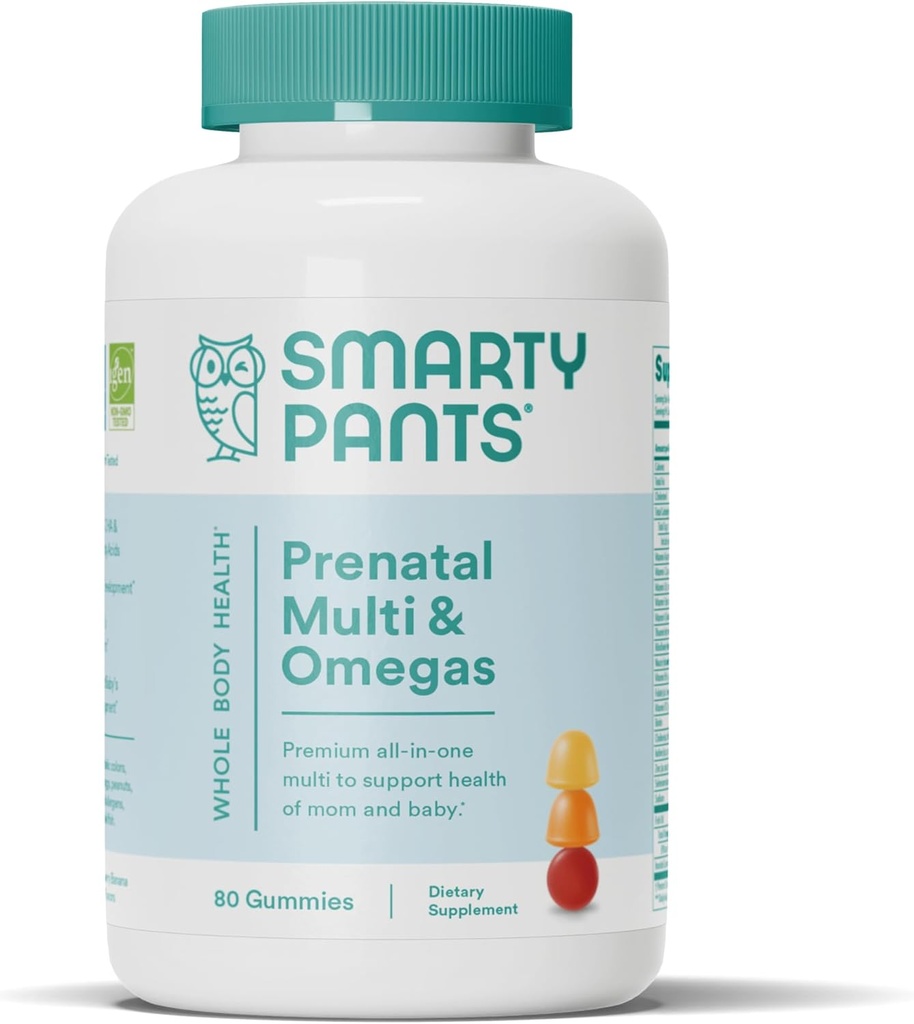 女性のためのSmartyPantsの胎児のビタミン、Multivitaminのグミ:オメガ3の魚油(EPA/DHA)、Biotin、Methylfolate、ビタミンD3、C、ビタミンB12、B6、A、K及び亜鉛、イノシトール、80の計算(20の日の供給)
