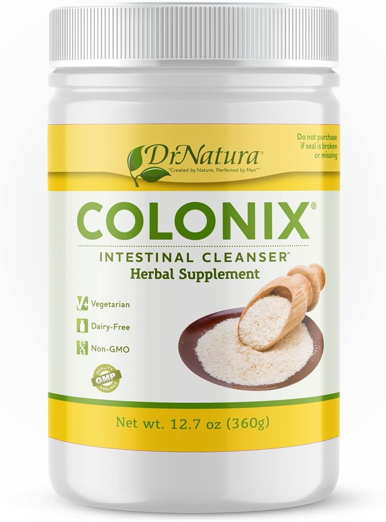 DrNatura Colonix腸内洗剤、オールナチュラルデイリーファイバー、コロンデトックスとクレンジング、ヘルシーコロン、腸内、腸内、腸内30日給、12.7 Ozをサポートします。