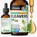 BIO KRAUTER Cleavers Tincture - Cleaversハーブ液エキス - ナチュラルデトックス - アルコールと砂糖無料 - ビーガンエキス 2 Fl.Oz.