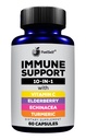 Elderberry、ビタミンC、Echinacea、Turmeric Curcuminoids、ビタミンE、ビタミンB6、亜鉛、LグルタミンHCL、ニンニク、LactobacillusのAcdophilusの免疫サポートブースターの補足:60の計算、1のパック