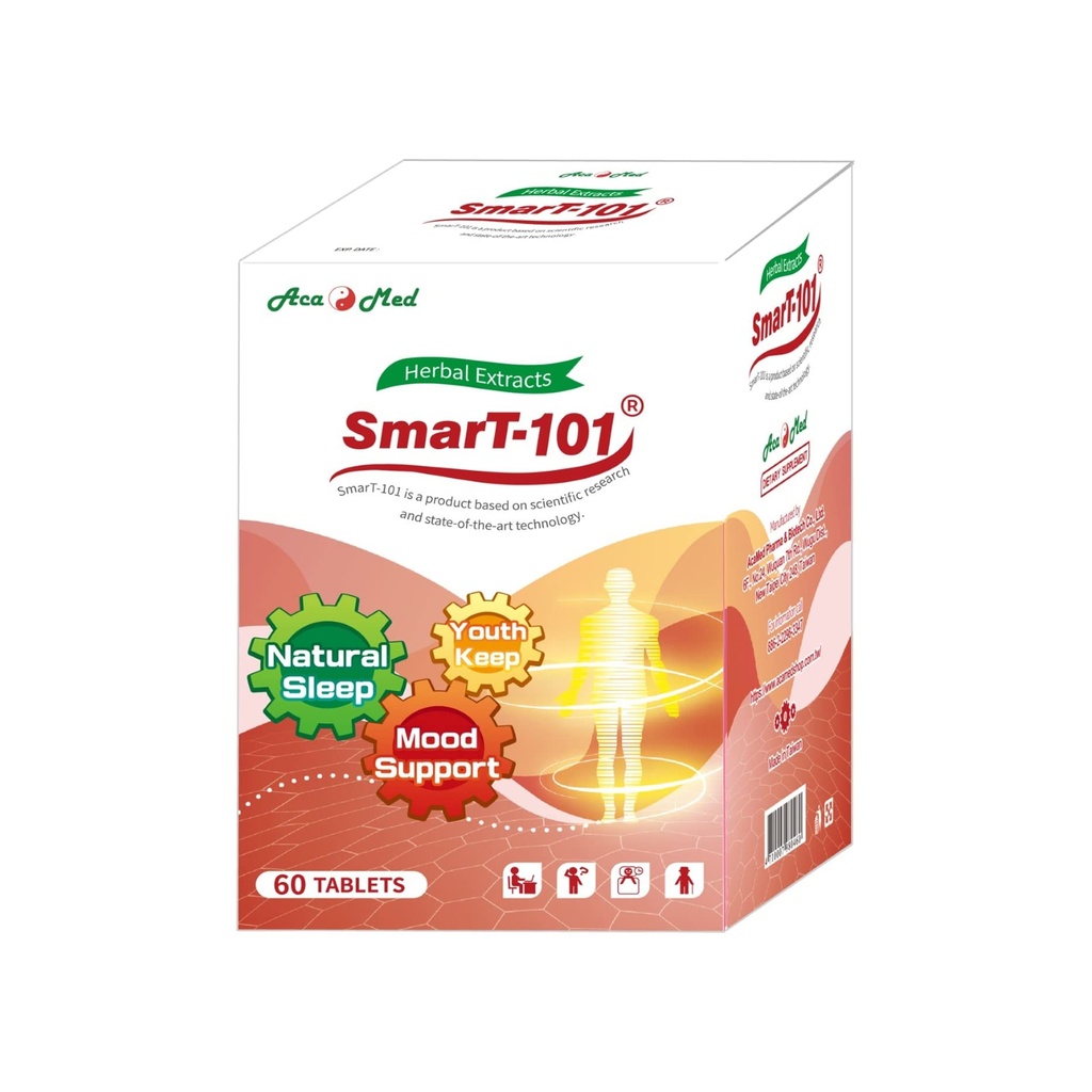 SmarT-101, 脳フォグのために強くお勧め, メモリを改善, 睡眠の質を向上させます, ハーブサプリメント, ビーガン, 60 錠.