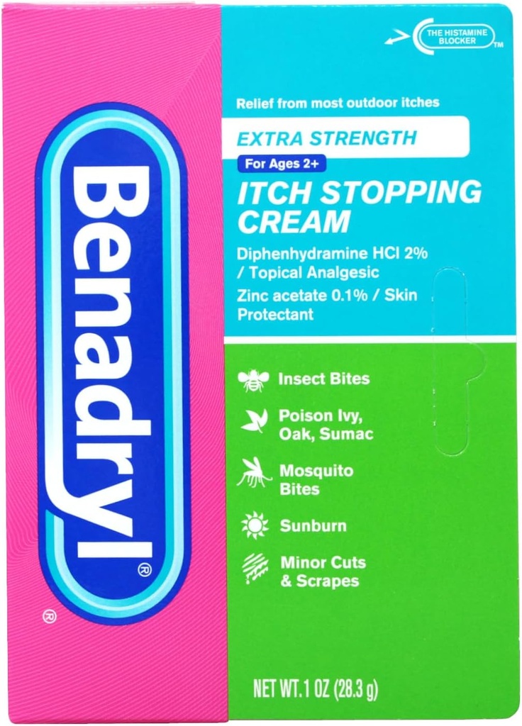 Benadrylのイッチの停止クリームの余分強さ1のoz (5のパック)
