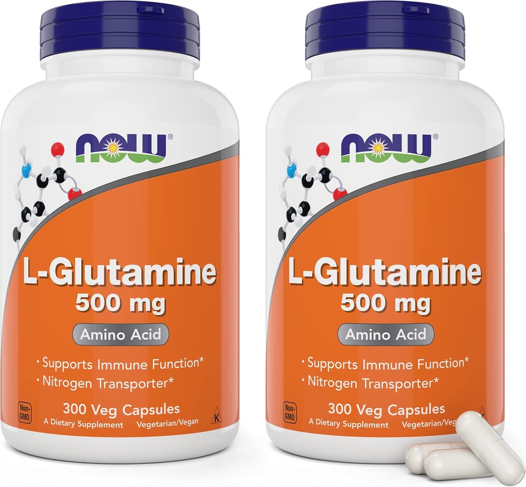 今、Lグルタミン500mg 300ベジーカプセル(2パック) - 非GMOサプリメント - ビーガングルタミン500mgキャップ