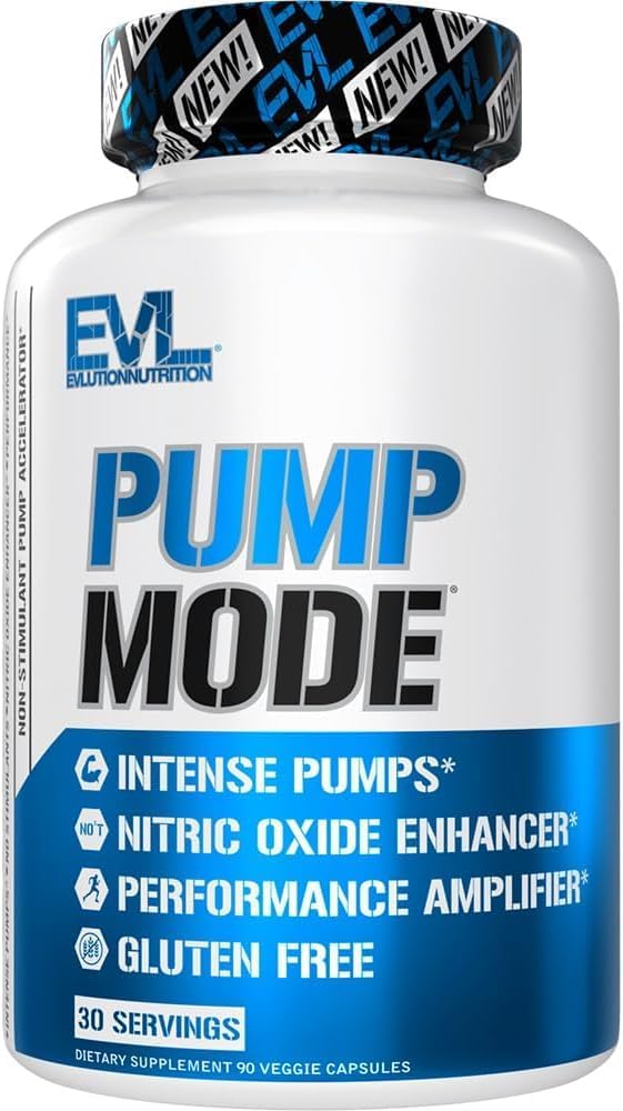 Evlution Nutrition PumpMode - Nitric Oxideサプリメント - Arginine BetaineとPine Barkによる非興奮剤サプリメント - グルテンフリープレワークアウトサプリメント