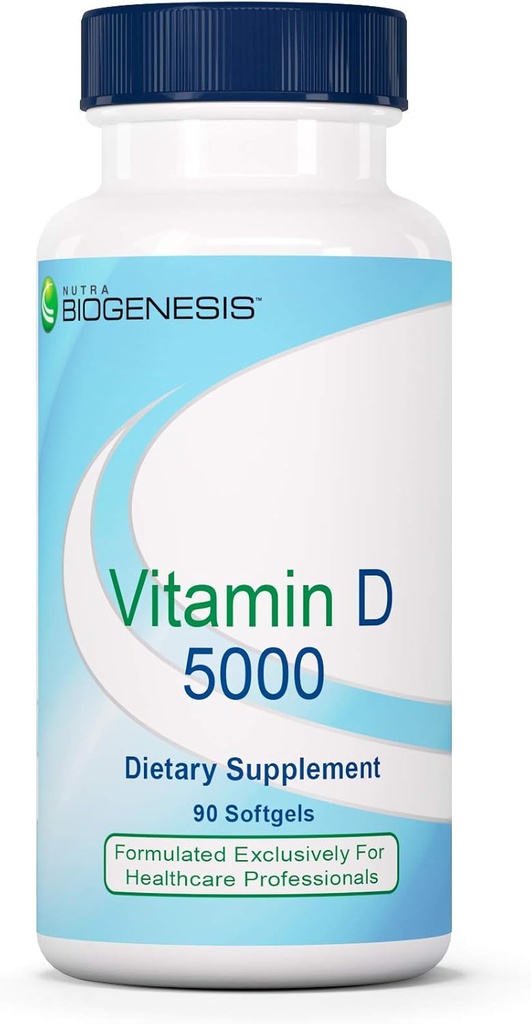 Nutra BiogenesisビタミンD 5000 - 男性と女性のためのビタミンD3 5000 IUのSoftgelのカプセル、免疫サポート、健康な歯及び骨の健康のためのVIT Dの補足- 90のSoftgels
