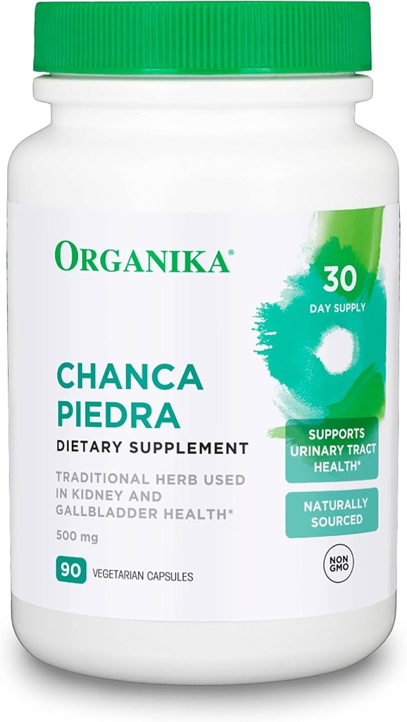 Organika Chanca Piedra 500 mg - 尿路サポート、腎臓および胆嚢サポート、利尿、クレンジング - 90 vcaps