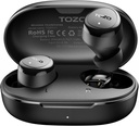 TOZOワイヤレスイヤホンは、マイククリアで構築されています 人間工学に基づいた軽量Bluetooth 5.3 イヤーヘッドフォン防水プレミアムステレオサウンドイヤー芽 30H Playtime with 32 EQs via APP