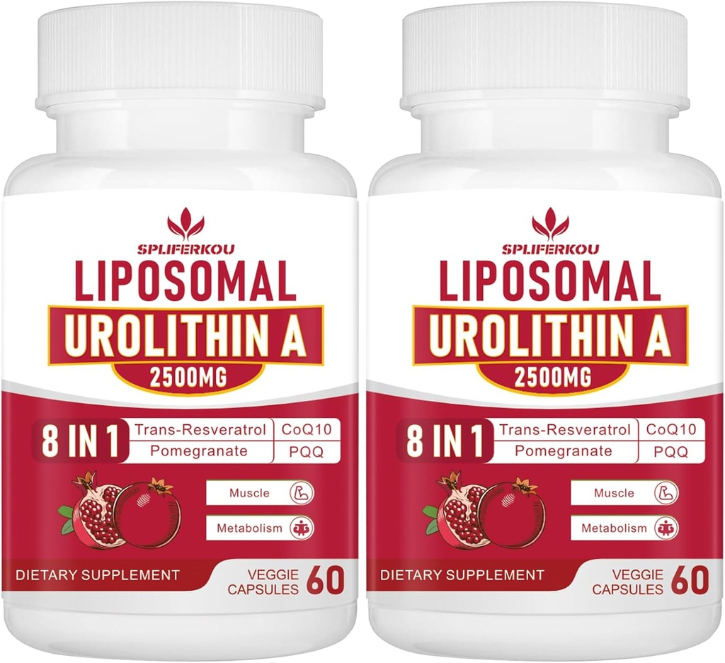 Liposomal Urolithin A Supplement 2500mg, Boost Energy, 60Capsules