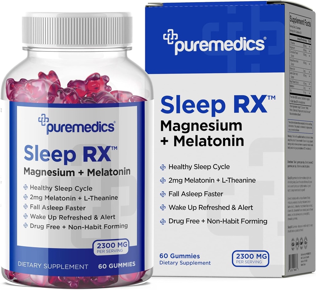 Sleep Gummy、Calm + Sleep Support、2mg Melatonin、L-Theanine、Chamomile、Lemon Balm、パッションフラワー、Gentle Sleep Aid、Strawberry 60カウント