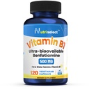 ビタミンB1、非GMO、ビーガン、グルテンフリー、Benfotiamineの500mgを含む120カプセル