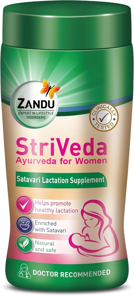 Zandu の Striveda の Shatavari の乳化の補足の粉、乳母乳の供給、210 G の医者によって推薦される、自然および金庫を増加させる赤ん坊