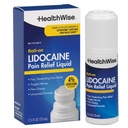 HealthWise 4% リドカインロールオン | OTC 強度 | 痛みの軽減液 | 2.5 oz. 73 mL | 非脂質、無濃度の式 | 局部麻酔薬