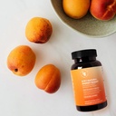 8-in-1天然エネルギーグミ - ビタミンB12、C、カフェイン、マルチビタミン+睡眠&フォーカスサポート - 男性と女性のためのビーガンエネルギー咀嚼 - ピーチフレーバー - 60 Ct