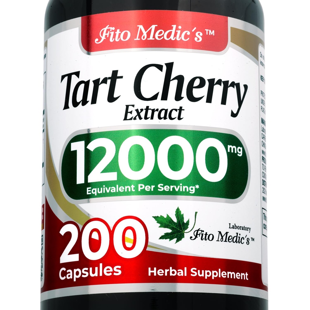 FITO MEDIC'S Lab | タルトチェリーカプセル |200カプセル |12000mg | タルトチェリーエキス | チェリーエキス | 濃縮エキス | 紫外線吸収