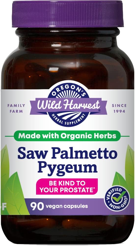 オレゴンの野生の収穫はパルメットのピゲムのカプセル、非GMOの有機性草の補足、90の計算を見ました