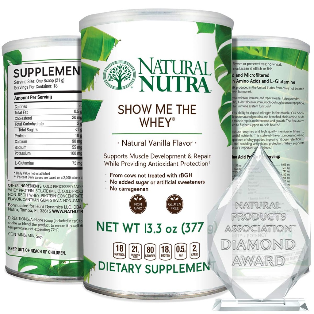 自然なNutraの草のフェード・バニラのショー私Wheyの蛋白質の源の粉は消化を高めます、ボディ液の流れを改善します、支持の骨の健康およびブーストの免除、グルテンフリー、砂糖なし、非GMO、13.3ozを支えます