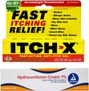 Itch-x の Itch の救助のゲル 1.25 oz + Hydrocortisone のクリーム 1 oz Rashes のための速い救助、マイナー バーン、昆虫のビット、毒アイビー、オーク、Sumac。