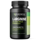 L-アルギニン500mgとパルメット500mg - 男性のためのニトリクオキサイドと前立腺の健康サプリメント - 60カウント - 耐久性と尿路機能サポート - 1ヶ月の供給 - ビーガン、非GMOカプセル
