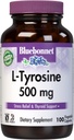 Bluebonnet Ltyrosine 500のMgのビタミンのカプセル、100の計算