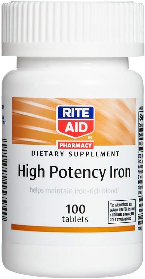 Rite Aid High Potency Iron Tablets - 100 Count