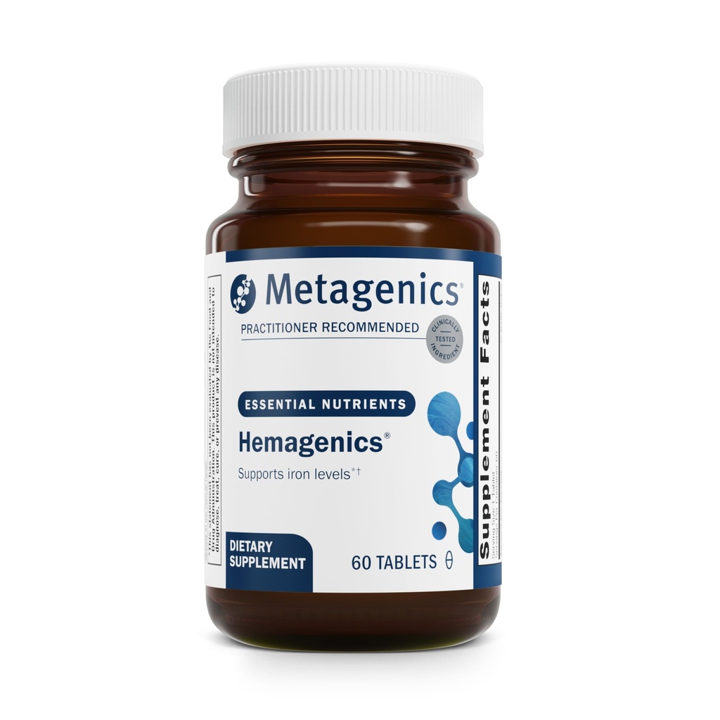 B12、B6およびFollateのMetagenics Hemagenicsの鉄の補足は赤血球の形成、エネルギー及び免疫の健康*の非便秘、非GMO、グルテンフリー、ベジタリアン- 60のタブレットを支えます