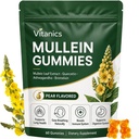 Mulleinのグミー、毎日の呼吸の健康のグミ、1000mg Mulleinの葉のハーブのエキス、梨の味、肺の健康及びSinusの救助(30日の供給)