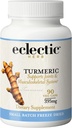 ECLECTIC INSTITUTE Raw Freeze-Dried Turmeric | US Grown | Vegetarian, Non-GMO, Gluten Free | 90 CT (395 mg)